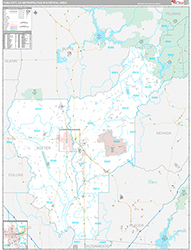 Yuba City Metro Area Wall Map Premium Style 2026